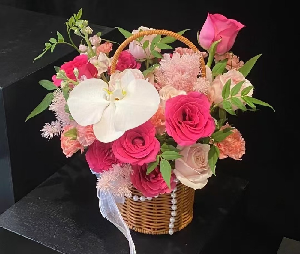 弗洛依德蝴蝶蘭手提花籃